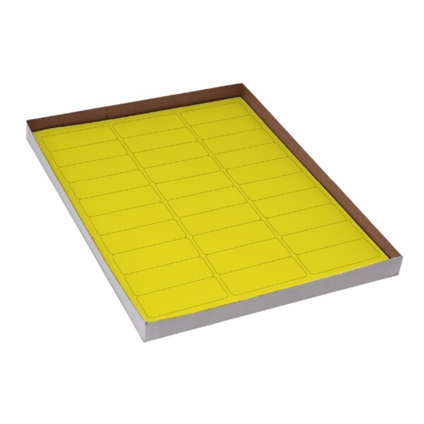 Cryo Label Laser Sheets 67x25mm for Racks/Boxes Yellow